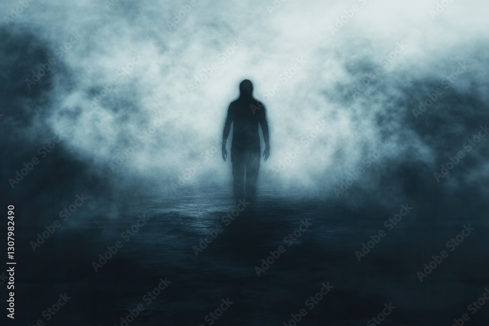 Mysterious silhouettes emerge from dark shadows in an abstract landscape filled with fear and uncertainty Generative AI Mysterious silhouettes emerge from dark shadows in an abstract landscape filled with fear and uncertainty Generative AI