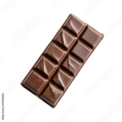 Bild auf Leinwand A single chocolate bar isolated on white