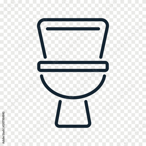 Toilet outline icon vector illustration