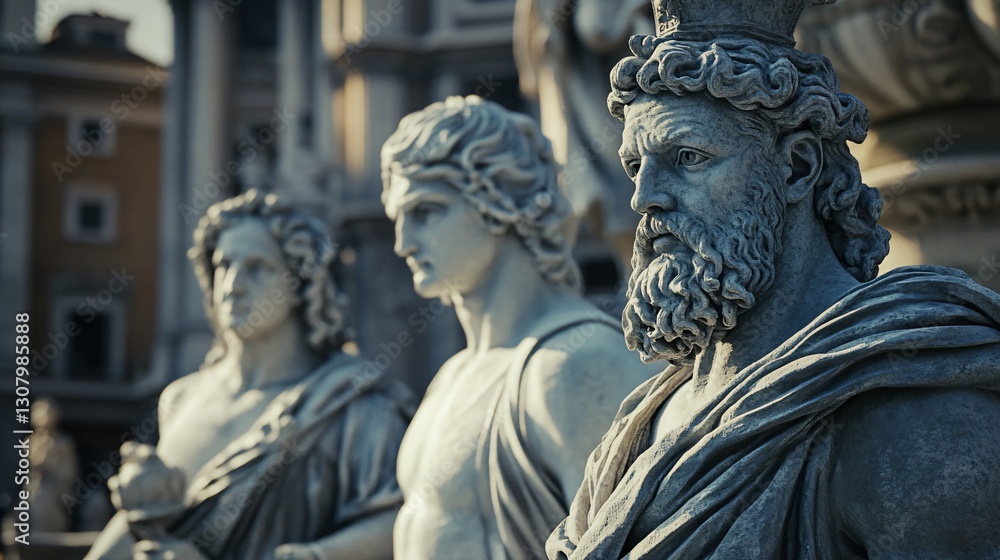 Fototapeta premium Detailed Statues at Piazza Navona, Rome