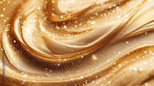 Gold leaf, glitter, foil wallpaper, luxury, holiday background, gold texture.