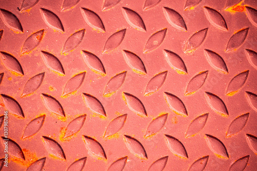 Red steel surface and rust.