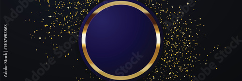 gold banner Abstract vector background board for text and message design modern. vector illustration