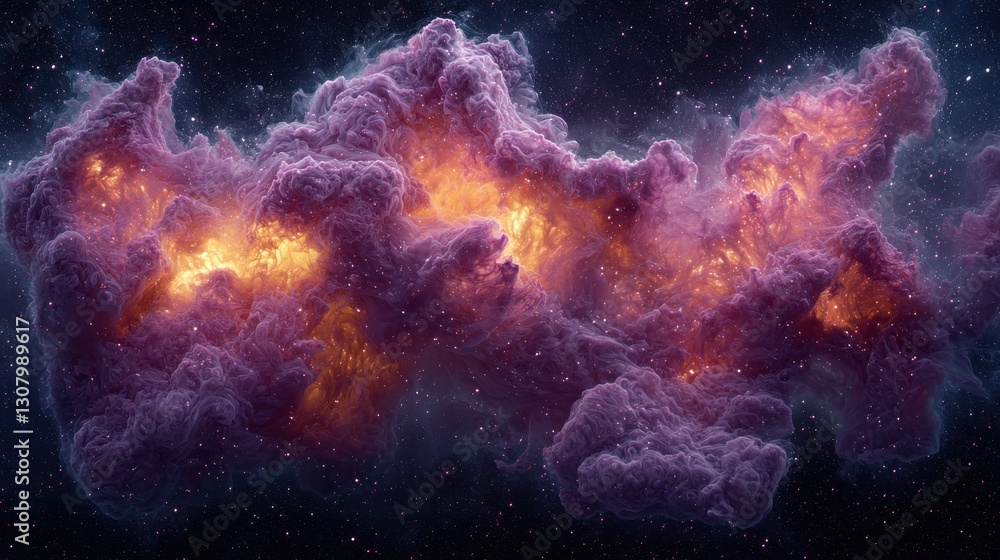 Cosmic nebula space dust cloud formation, used for astronomy or science background Cosmic nebula space dust cloud formation, used for astronomy or science background