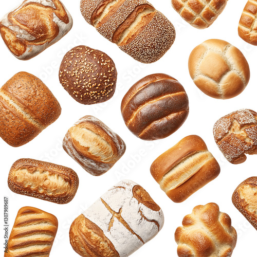 Artisan Fresh Bread Rolls: Crusty Golden Loaves from the Local Bakery Shop photo