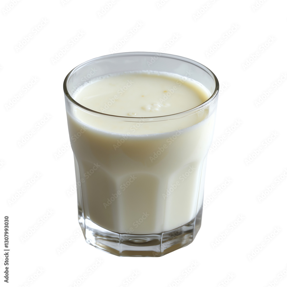 Fresh Milk in a Glass with Smooth Texture Isolated on Transparent Background. Fresh Milk in a Glass with Smooth Texture Isolated on Transparent Background.