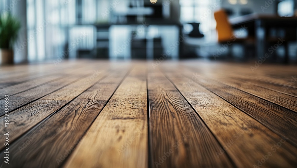 Warm Brown Hardwood Floor in Modern Interior Warm Brown Hardwood Floor in Modern Interior