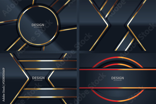 gold banner Abstract vector background board for text and message design modern. vector illustration
