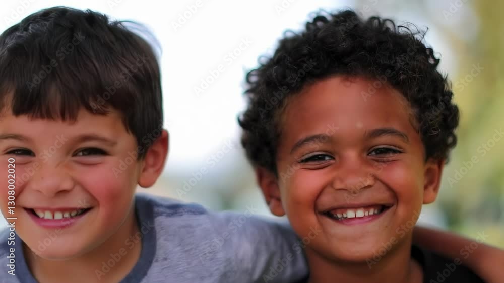 Sibling's Day Celebration, happy little boys Sibling's Day Celebration, happy little boys