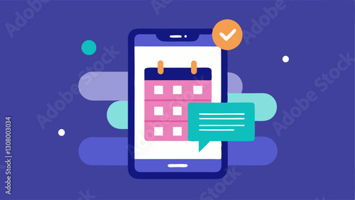 Scheduled Posts A visual of a scheduling tool or app on a phone showing upcoming posts with interaction buttons like schedule and preview.