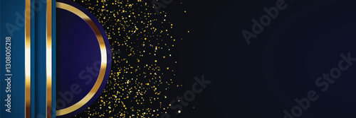 gold banner Abstract vector background board for text and message design modern. vector illustration