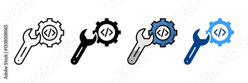 Function  Icon Set Multiple Style Collection