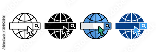 Http  Icon Set Multiple Style Collection
