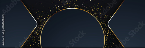 gold banner Abstract vector background board for text and message design modern. vector illustration