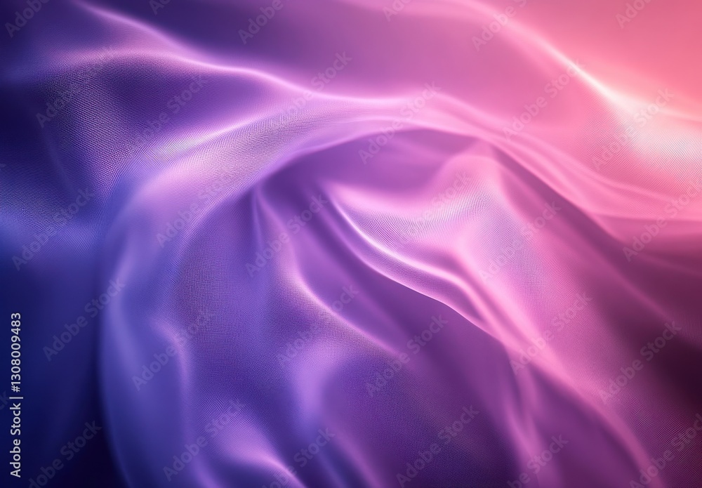 Obraz premium Soft flowing fabric with elegant waves and graceful folds in soothing shades of purple and pink, perfect for backgrounds or artistic presentations.