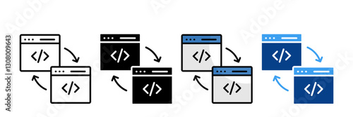 Code Refactoring  Icon Set Multiple Style Collection