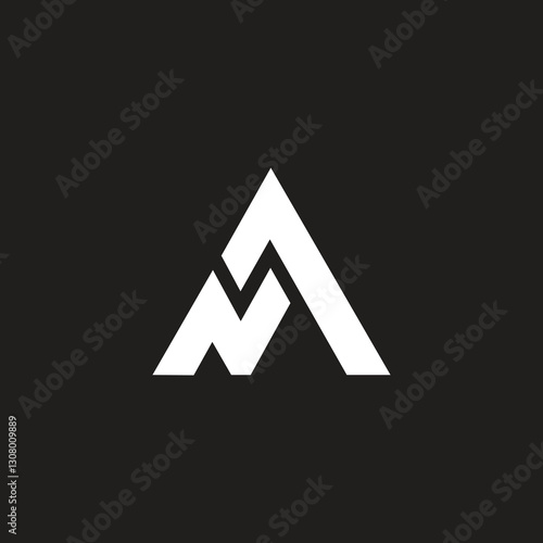 Free Download Triangle shape AN vector trendy monogram. - GFXLoad