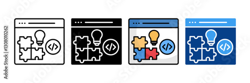 Problem Solver  Icon Set Multiple Style Collection