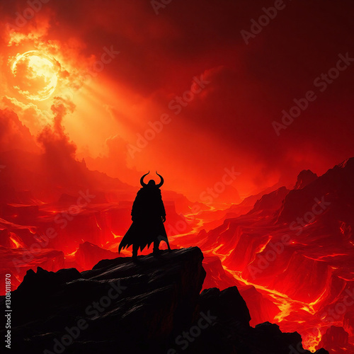 Photorealistic Biblical Depiction of Hell – Fiery Underworld of Eternal Damnation