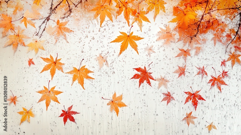 gentle rain of autumn maple leaves drifting down gentle rain of autumn maple leaves drifting down