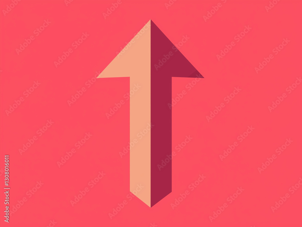 Vector Illustration of Upward Arrow Vector Illustration of Upward Arrow