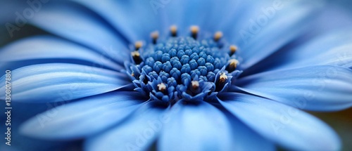 Vibrant Blue Flower Close-Up Photo