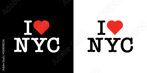  I Love NYC New York City Red Heart Lettering T-Shirt Sweatshirt Digital Lettering Vector Design