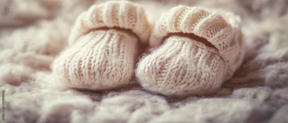 Obraz premium Close-up Baby Booties for Infants Use