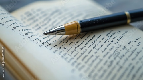 Wallpaper Mural diary page containing text, focusing on the clean lines and structured layout of the writing Torontodigital.ca