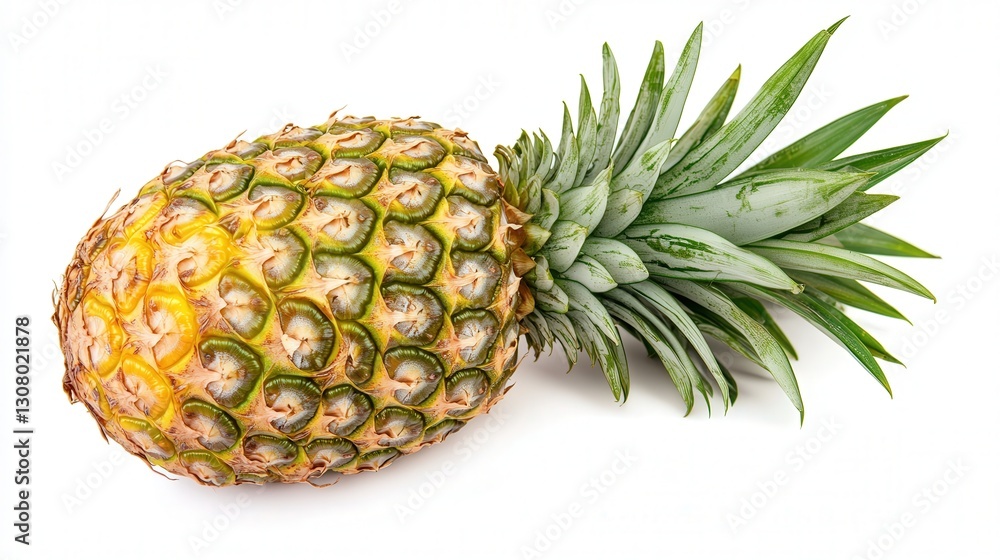 whole pineapple fruit, capturing the plant distinctive appearance and vibrant colors, ideal for highlighting its role in food whole pineapple fruit, capturing the plant distinctive appearance and vibrant colors, ideal for highlighting its role in food