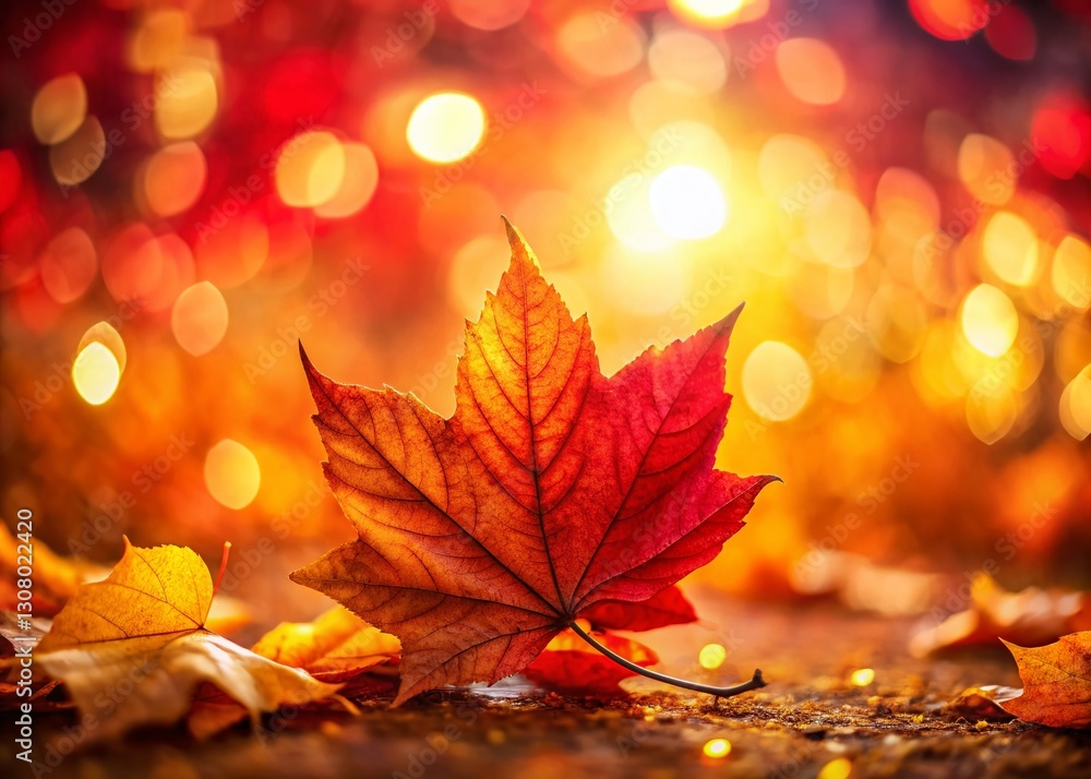 Autumn Leaves Bokeh Background: Vibrant Fall Colors & Soft Focus Autumn Leaves Bokeh Background: Vibrant Fall Colors & Soft Focus