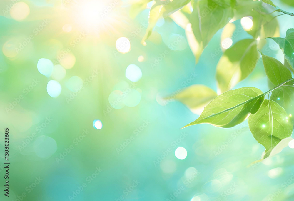Sunlit Green Leaves with a Magical Glow Sunlit Green Leaves with a Magical Glow