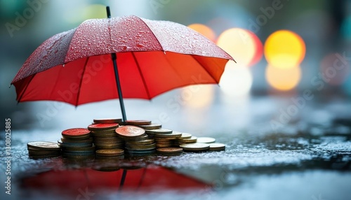 Wallpaper Mural A person building a rainy day fund to cover unexpected medical expenses, Emergency Fund, Secure and prepared Torontodigital.ca