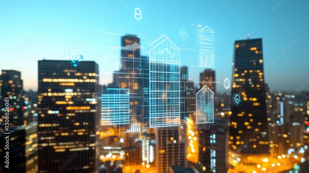Smart city development innovation urban landscape digital architecture metropolitan area aerial view future concept Smart city development innovation urban landscape digital architecture metropolitan area aerial view future concept