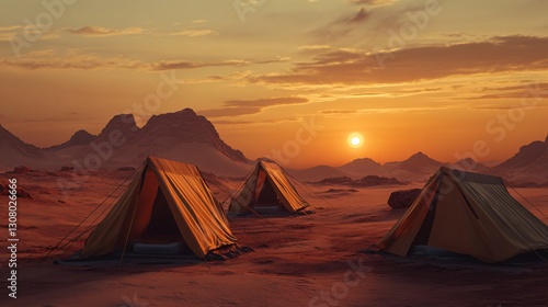 Desert Tents in Erg Awbari, Libya photo