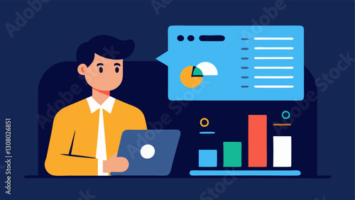 Performance Metrics A manager reviewing a report filled with key performance indicators KPIs on a digital screen that reflect the efficiency of the supply chain operations.