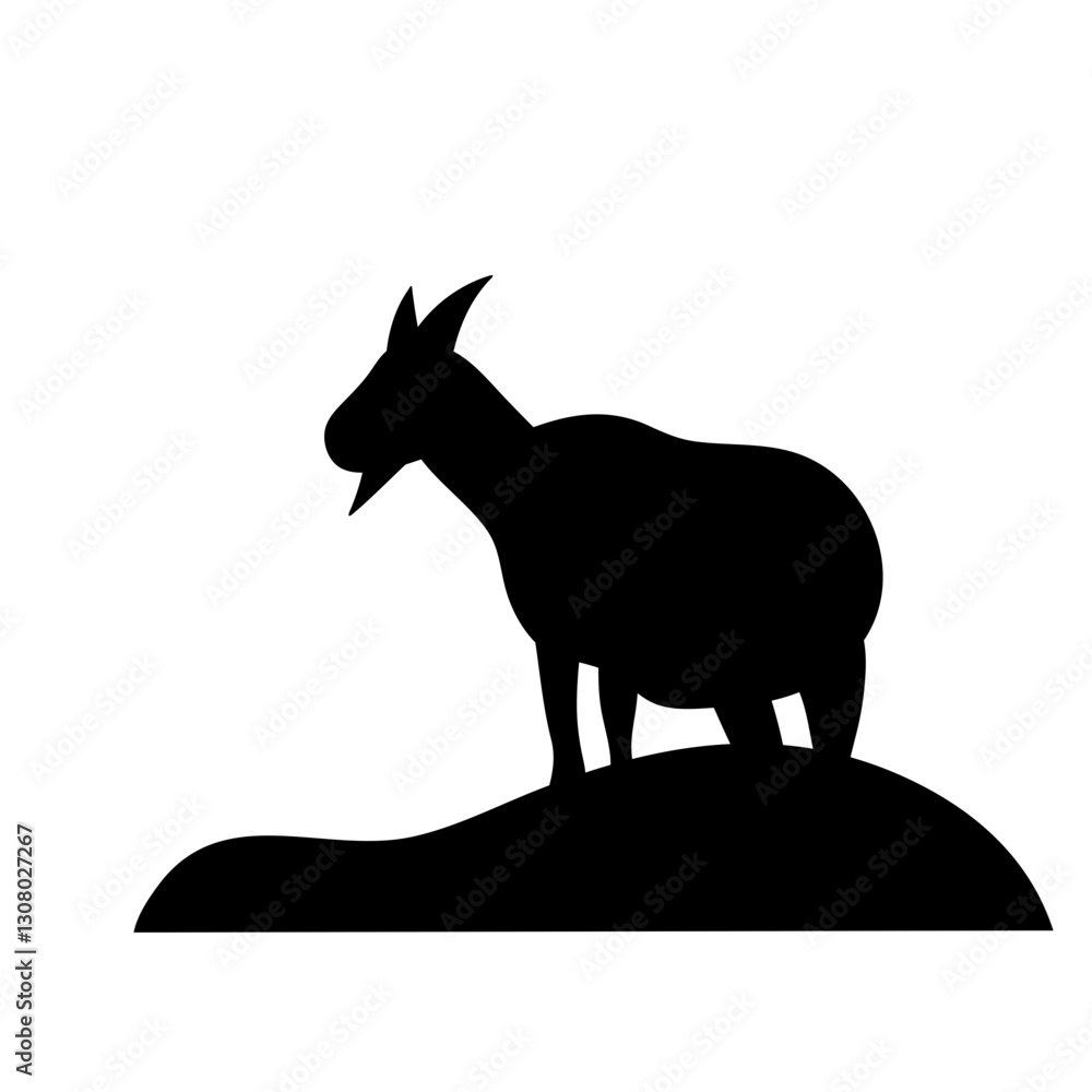 Fototapeta premium vector goat silhouettes 