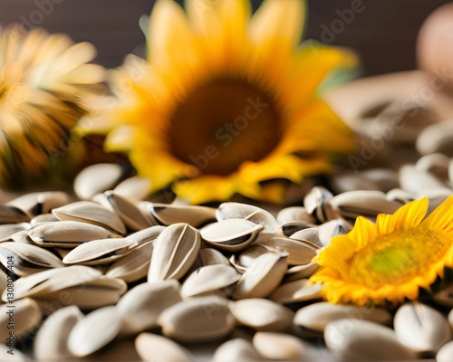 sunflower and stones