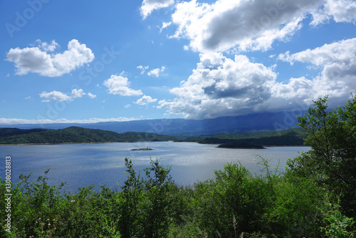 clouds over lake