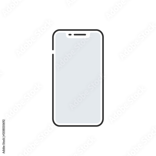スマホのモックアップアイコン デバイス・UIデザイン・アプリ開発に使えるシンプルな線画ベクター