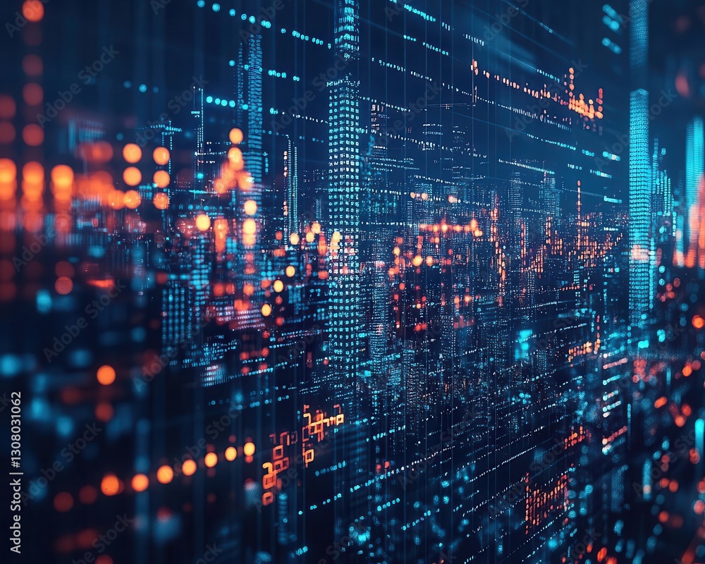 Obraz premium A quantitative trader backtesting algorithmic trading strategies using machine learning, Quantitative Investing, Datadriven and innovative
