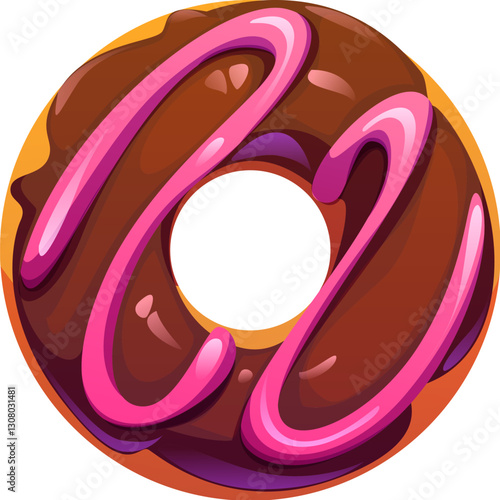 Fast food donut meal alphabet font typeface letter O. Takeaway cafe snack kids ABC font element, street menu dessert vector alphabet letter. Fast food appetizer English typeset symbol