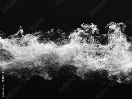 Wallpaper Mural Ethereal wisps, An abstract representation of vapor on black background Torontodigital.ca