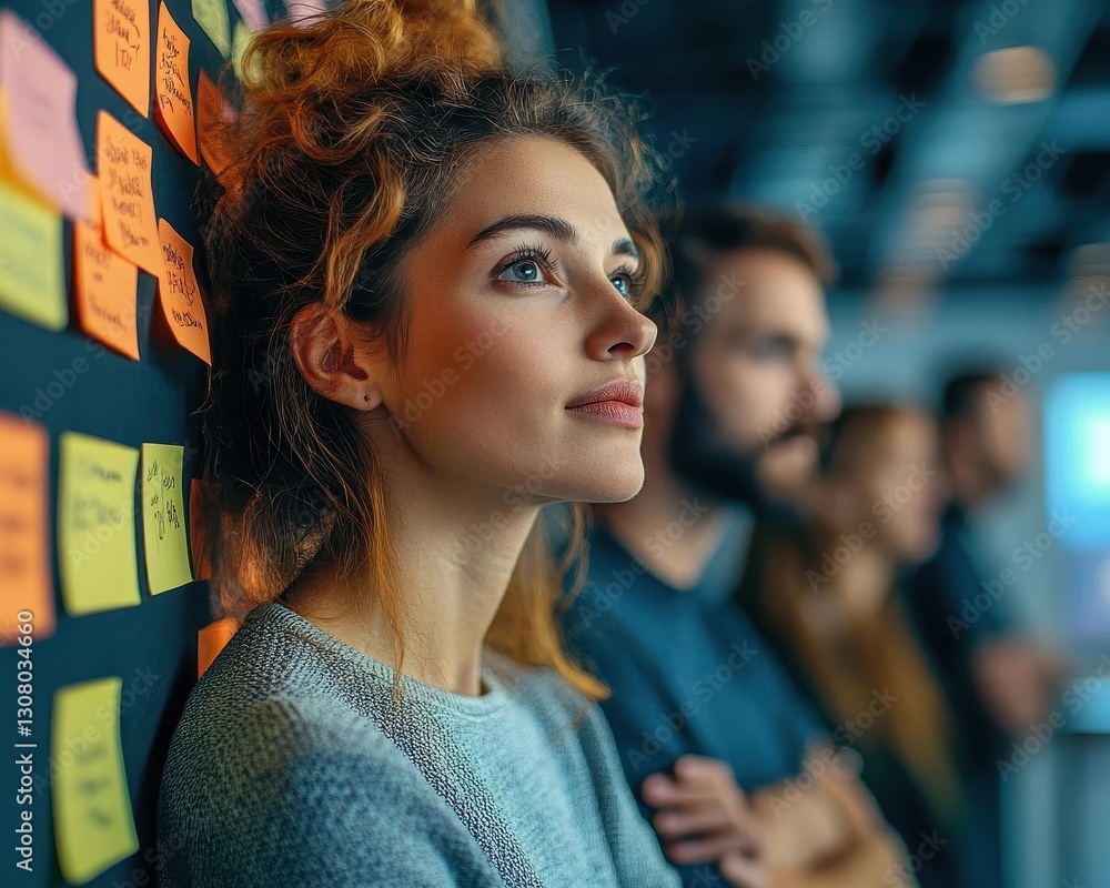 custom made wallpaper toronto digitalA Scrum team in a daily standup meeting, discussing project progress, Agile project management, Collaborative and agile