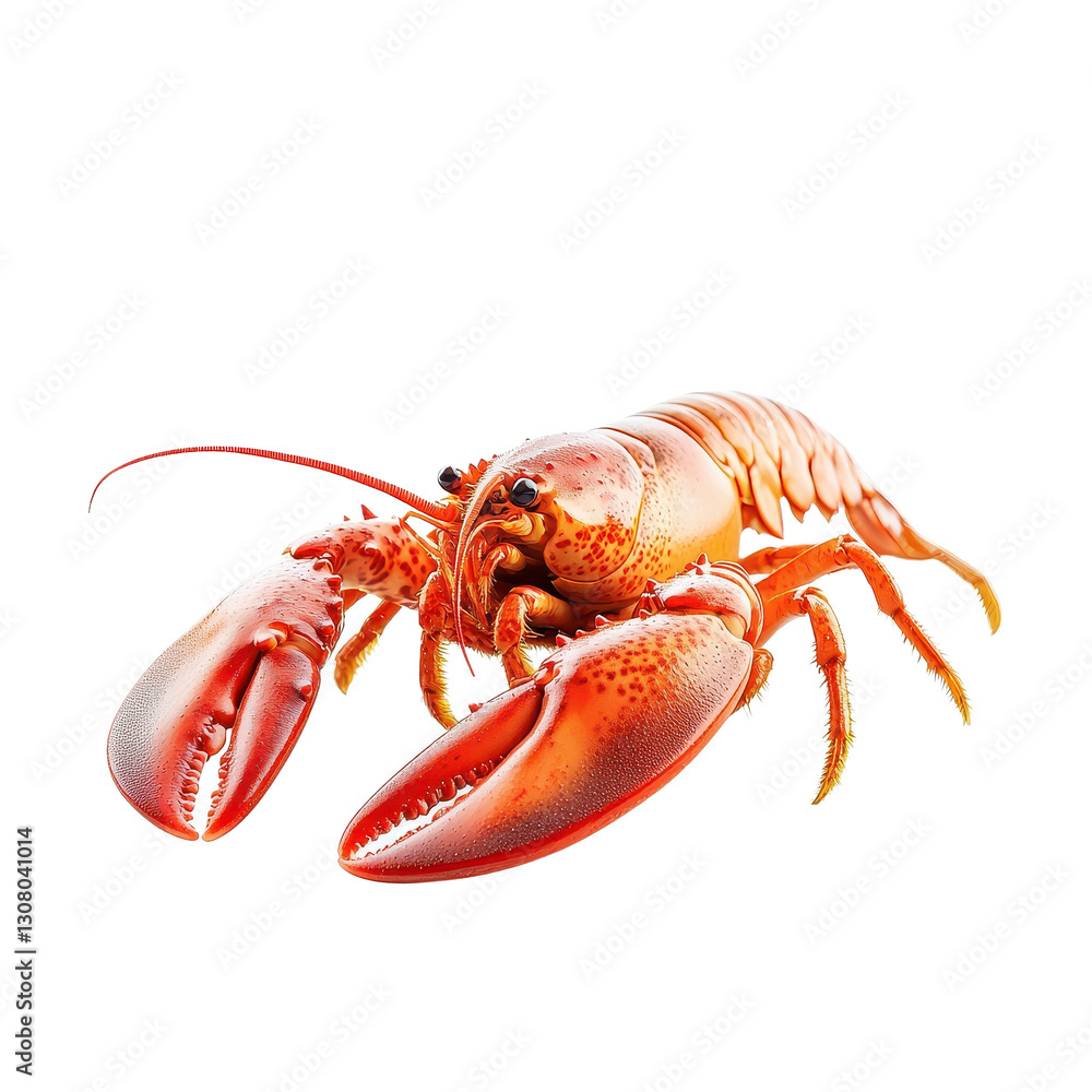 Vibrant Red Lobster on transparent background Vibrant Red Lobster on transparent background