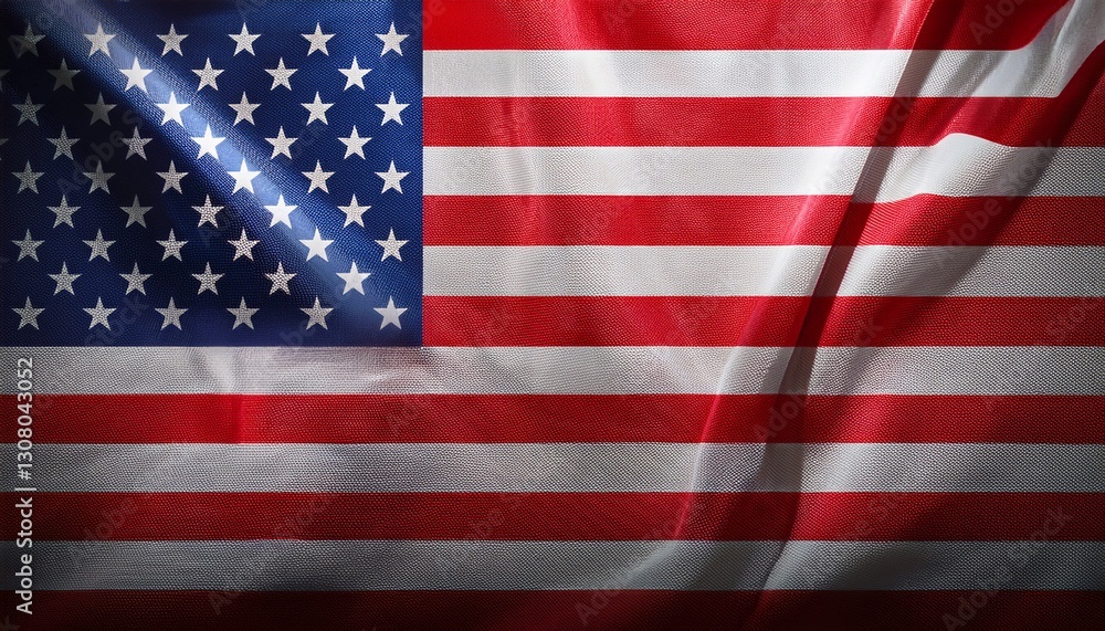 Naklejka premium us flag on transparent
