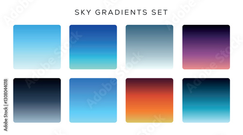 Sky Gradient Set palette swatches collection