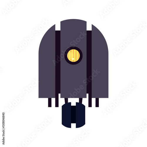 Vector image of a robot icon with a white background