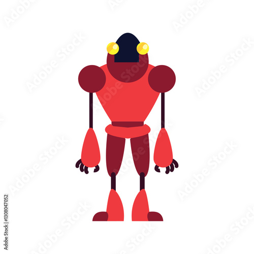 Vector image of a robot icon with a white background