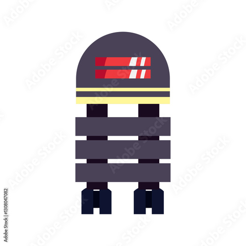 Vector image of a robot icon with a white background